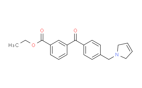 CAS No. 898763-91-2, Ethyl 3-(4-((2,5-dihydro-1H-pyrrol-1-yl)methyl)benzoyl)benzoate