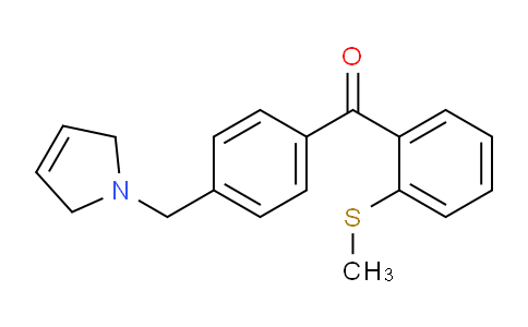 CAS No. 898763-95-6, (4-((2,5-Dihydro-1H-pyrrol-1-yl)methyl)phenyl)(2-(methylthio)phenyl)methanone