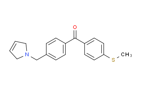 CAS No. 898763-97-8, (4-((2,5-Dihydro-1H-pyrrol-1-yl)methyl)phenyl)(4-(methylthio)phenyl)methanone