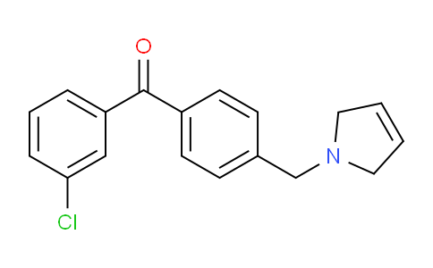 CAS No. 898764-03-9, (3-Chlorophenyl)(4-((2,5-dihydro-1H-pyrrol-1-yl)methyl)phenyl)methanone