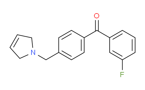 CAS No. 898764-07-3, (4-((2,5-Dihydro-1H-pyrrol-1-yl)methyl)phenyl)(3-fluorophenyl)methanone
