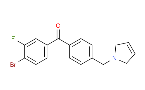 CAS No. 898764-28-8, (4-Bromo-3-fluorophenyl)(4-((2,5-dihydro-1H-pyrrol-1-yl)methyl)phenyl)methanone