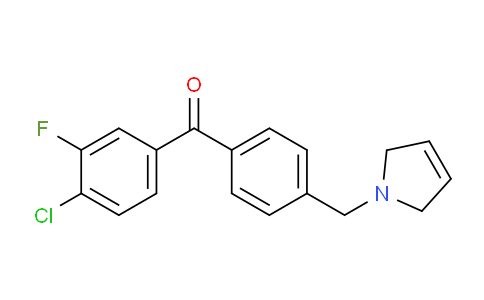 CAS No. 898764-31-3, (4-Chloro-3-fluorophenyl)(4-((2,5-dihydro-1H-pyrrol-1-yl)methyl)phenyl)methanone
