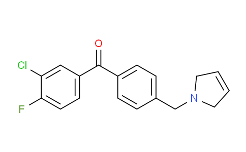CAS No. 898764-34-6, (3-Chloro-4-fluorophenyl)(4-((2,5-dihydro-1H-pyrrol-1-yl)methyl)phenyl)methanone