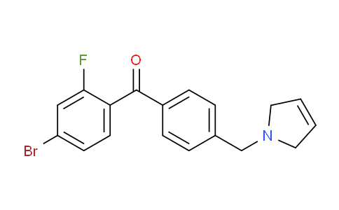 CAS No. 898764-52-8, (4-Bromo-2-fluorophenyl)(4-((2,5-dihydro-1H-pyrrol-1-yl)methyl)phenyl)methanone