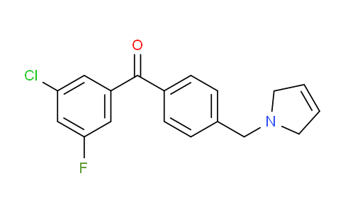 CAS No. 898764-58-4, (3-Chloro-5-fluorophenyl)(4-((2,5-dihydro-1H-pyrrol-1-yl)methyl)phenyl)methanone