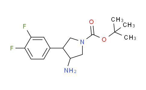 CAS No. 1824448-65-8, tert-butyl 3-amino-4-(3,4-difluorophenyl)pyrrolidine-1-carboxylate