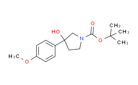 CAS No. 1635405-03-6, tert-butyl 3-hydroxy-3-(4-methoxyphenyl)pyrrolidine-1-carboxylate