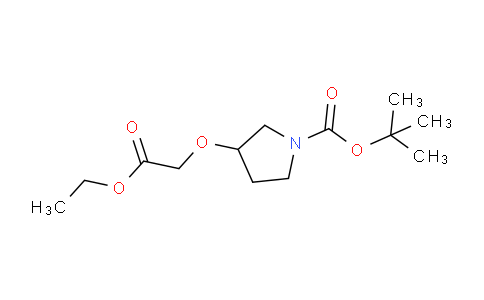 CAS No. 1024038-25-2, tert-butyl 3-(2-ethoxy-2-oxoethoxy)pyrrolidine-1-carboxylate
