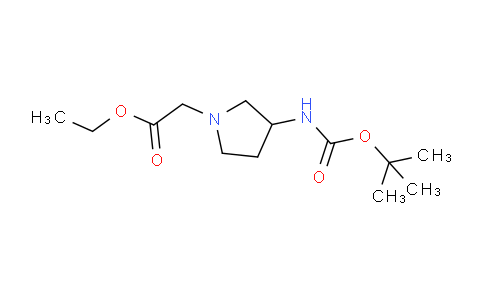 CAS No. 261715-70-2, ethyl 2-(3-((tert-butoxycarbonyl)amino)pyrrolidin-1-yl)acetate