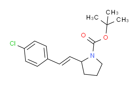 CAS No. 1824859-51-9, (E)-tert-butyl 2-(4-chlorostyryl)pyrrolidine-1-carboxylate