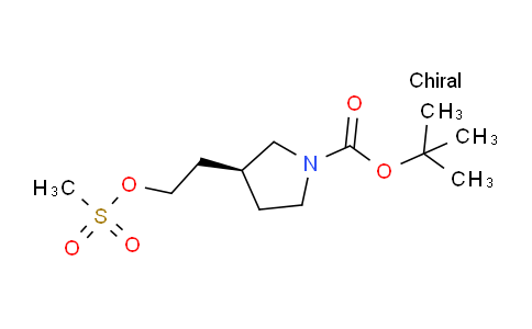 CAS No. 958026-62-5, (S)-tert-butyl 3-(2-((methylsulfonyl)oxy)ethyl)pyrrolidine-1-carboxylate