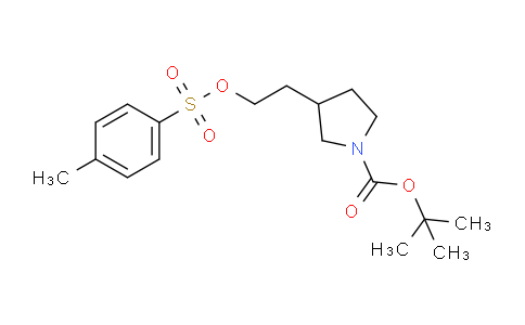 CAS No. 1474019-21-0, tert-butyl 3-(2-(tosyloxy)ethyl)pyrrolidine-1-carboxylate