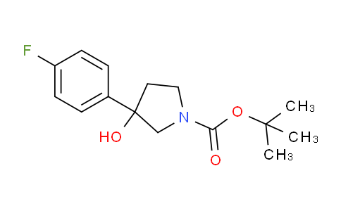 CAS No. 1003560-58-4, tert-butyl 3-(4-fluorophenyl)-3-hydroxypyrrolidine-1-carboxylate