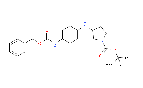CAS No. 1823398-03-3, tert-butyl 3-((4-(((benzyloxy)carbonyl)amino)cyclohexyl)amino)pyrrolidine-1-carboxylate