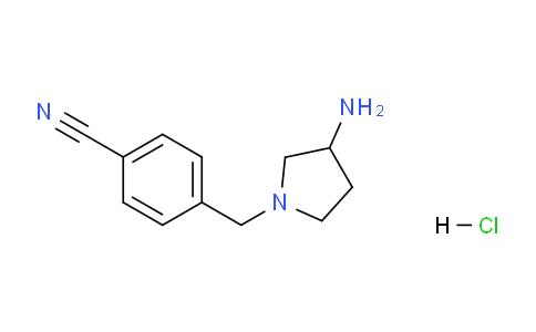 CAS No. 1044769-67-6, 4-((3-aminopyrrolidin-1-yl)methyl)benzonitrile hydrochloride