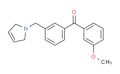 CAS No. 898789-67-8, (3-((2,5-Dihydro-1H-pyrrol-1-yl)methyl)phenyl)(3-methoxyphenyl)methanone