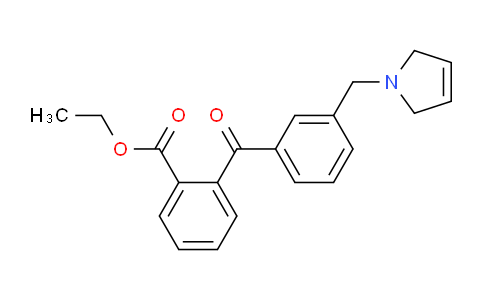 CAS No. 898789-81-6, Ethyl 2-(3-((2,5-dihydro-1H-pyrrol-1-yl)methyl)benzoyl)benzoate