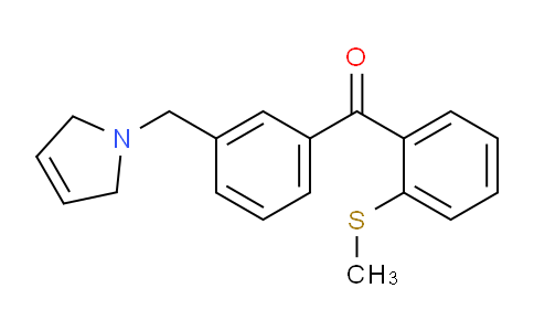 CAS No. 898789-90-7, (3-((2,5-Dihydro-1H-pyrrol-1-yl)methyl)phenyl)(2-(methylthio)phenyl)methanone