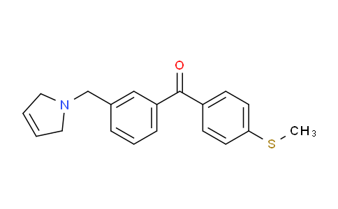 CAS No. 898789-92-9, (3-((2,5-Dihydro-1H-pyrrol-1-yl)methyl)phenyl)(4-(methylthio)phenyl)methanone