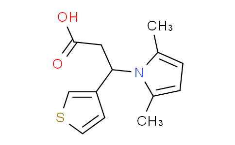 CAS No. 866019-28-5, 3-(2,5-Dimethyl-1H-pyrrol-1-yl)-3-(thiophen-3-yl)propanoic acid