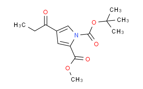 CAS No. 1135283-32-7, 1-tert-Butyl 2-methyl 4-propionyl-1H-pyrrole-1,2-dicarboxylate
