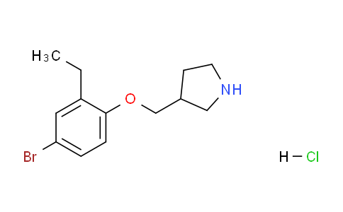 CAS No. 1219956-83-8, 3-((4-Bromo-2-ethylphenoxy)methyl)pyrrolidine hydrochloride