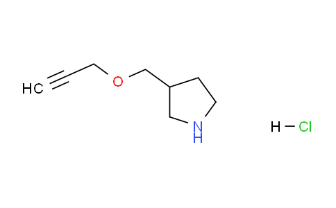 CAS No. 1220036-53-2, 3-((Prop-2-yn-1-yloxy)methyl)pyrrolidine hydrochloride