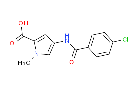 CAS No. 478804-04-5, 4-(4-Chloro-benzoylamino)-1-methyl-1H-pyrrole-2-carboxylic acid