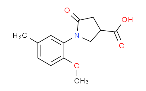 CAS No. 793727-59-0, 1-(2-Methoxy-5-methylphenyl)-5-oxopyrrolidine-3-carboxylic acid