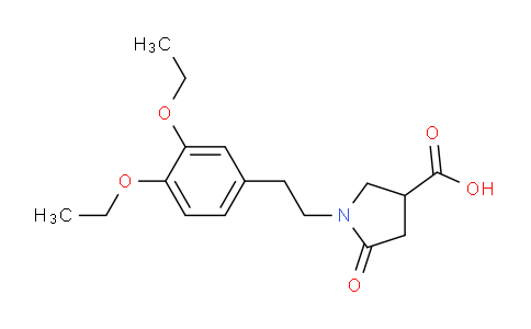 CAS No. 881040-72-8, 1-(3,4-Diethoxyphenethyl)-5-oxopyrrolidine-3-carboxylic acid