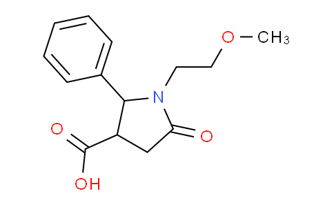 CAS No. 900641-25-0, 1-(2-Methoxyethyl)-5-oxo-2-phenylpyrrolidine-3-carboxylic acid