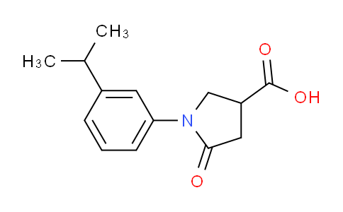 CAS No. 923178-11-4, 1-(3-Isopropylphenyl)-5-oxopyrrolidine-3-carboxylic acid