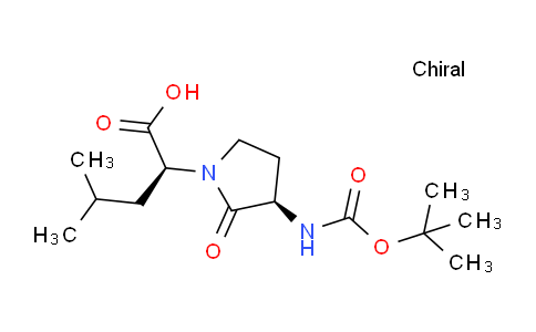CAS No. 82611-48-1, (S)-2-((R)-3-((tert-Butoxycarbonyl)amino)-2-oxopyrrolidin-1-yl)-4-methylpentanoic acid