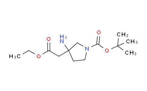 CAS No. 1784037-40-6, tert-Butyl 3-amino-3-(2-ethoxy-2-oxoethyl)pyrrolidine-1-carboxylate