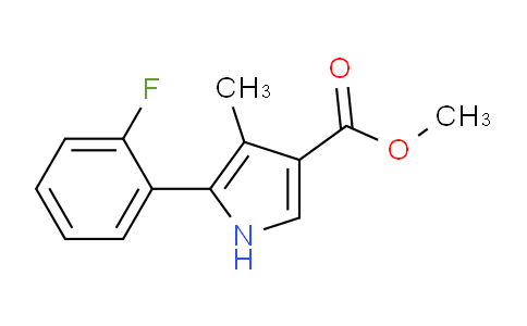 CAS No. 881674-07-3, 1H-Pyrrole-3-carboxylic acid, 5-(2-fluorophenyl)-4-methyl-, methyl ester