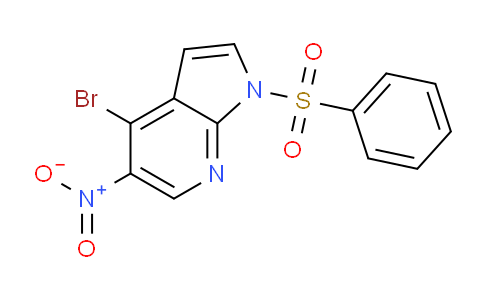 CAS No. 1245646-53-0, 4-Bromo-5-nitro-1-(phenylsulfonyl)-1H-pyrrolo[2,3-b]pyridine