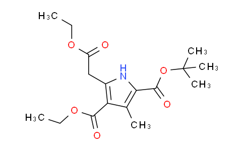 CAS No. 107044-80-4, 5-ethoxycarbonylmethyl-3-methyl-1H-pyrrole-2,4-dicarboxylic acid 2-tert-butyl ester 4-ethyl ester