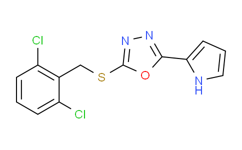 CAS No. 2253744-54-4, 2-((2,6-Dichlorobenzyl)thio)-5-(1H-pyrrol-2-yl)-1,3,4- oxadiazole