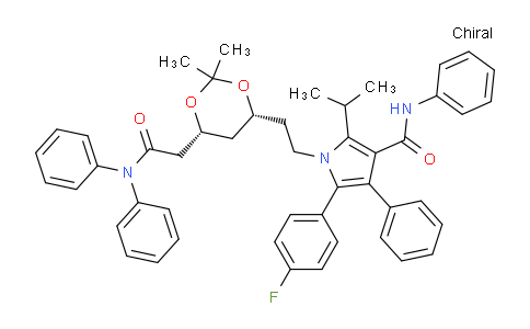 CAS No. 156051-81-9, 1-(2-((4R,6R)-6-(2-(diphenylamino)-2-oxoethyl)-2,2-dimethyl-1,3-dioxan-4-yl)ethyl)-5-(4-fluorophenyl)-2-isopropyl-N,4-diphenyl-1H-pyrrole-3-carboxamide