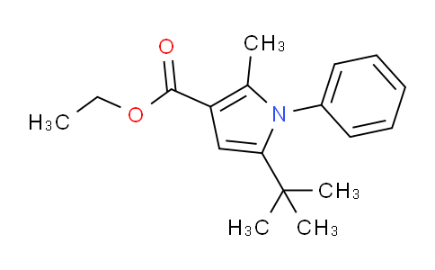 CAS No. 175276-55-8, Ethyl 5-(tert-butyl)-2-methyl-1-phenyl-1H-pyrrole-3-carboxylate