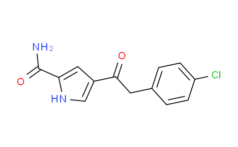 CAS No. 338397-97-0, 4-(2-(4-Chlorophenyl)acetyl)-1H-pyrrole-2-carboxamide