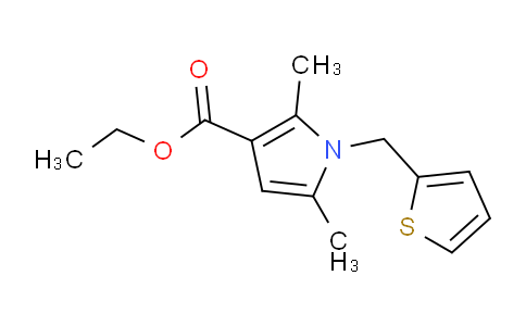 CAS No. 175276-51-4, Ethyl 2,5-dimethyl-1-(thiophen-2-ylmethyl)-1H-pyrrole-3-carboxylate
