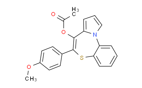CAS No. 131403-76-4, 6-(4-Methoxyphenyl)benzo[b]pyrrolo[1,2-d][1,4]thiazepin-7-yl acetate