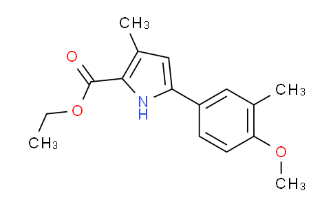 CAS No. 2104163-54-2, Ethyl 5-(4-methoxy-3-methylphenyl)-3-methyl-1H-pyrrole-2-carboxylate