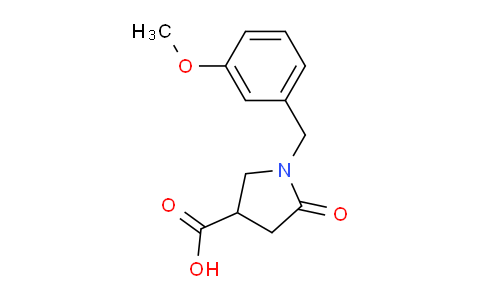 CAS No. 96449-90-0, 1-(3-methoxybenzyl)-5-oxopyrrolidine-3-carboxylic acid