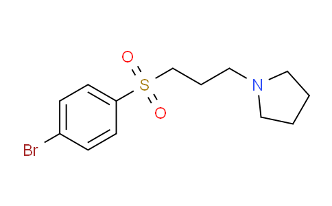 CAS No. 867333-33-3, 1-(3-((4-bromophenyl)sulfonyl)propyl)pyrrolidine