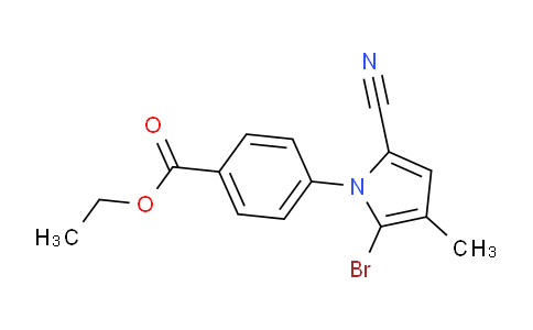 CAS No. 142015-91-6, ethyl 4-(2-bromo-5-cyano-3-methyl-1H-pyrrol-1-yl)benzoate