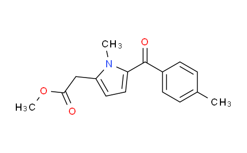 CAS No. 33369-52-7, Methyl 2-(1-methyl-5-(4-methylbenzoyl)-1H-pyrrol-2-yl)acetate