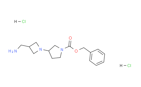 CAS No. 1179362-00-5, benzyl 3-(3-(aminomethyl)azetidin-1-yl)pyrrolidine-1-carboxylate dihydrochloride